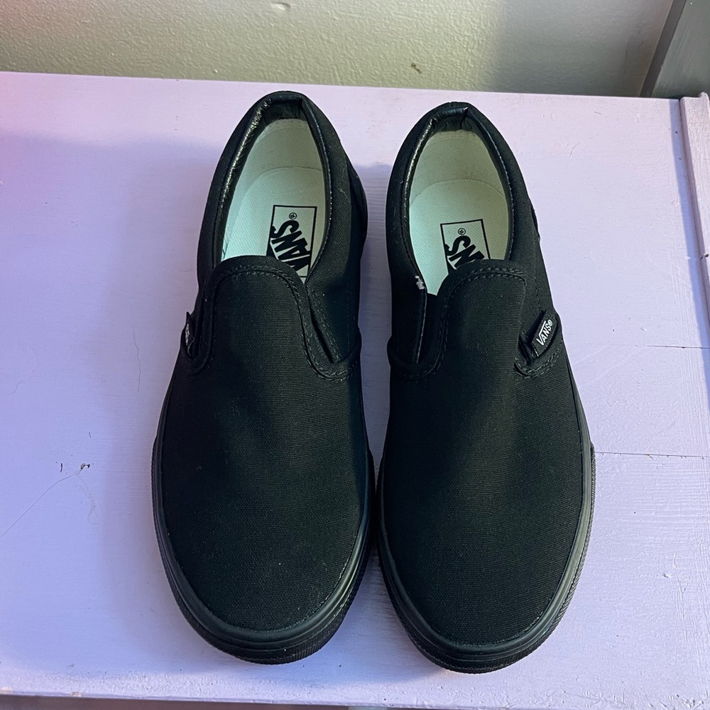 Vans classic slip ons.